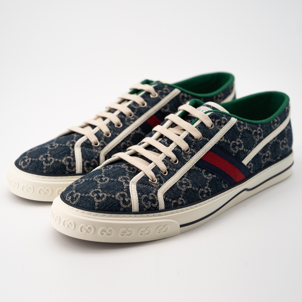size 14.5G - Gucci Tennis Denim Sneakers GG print